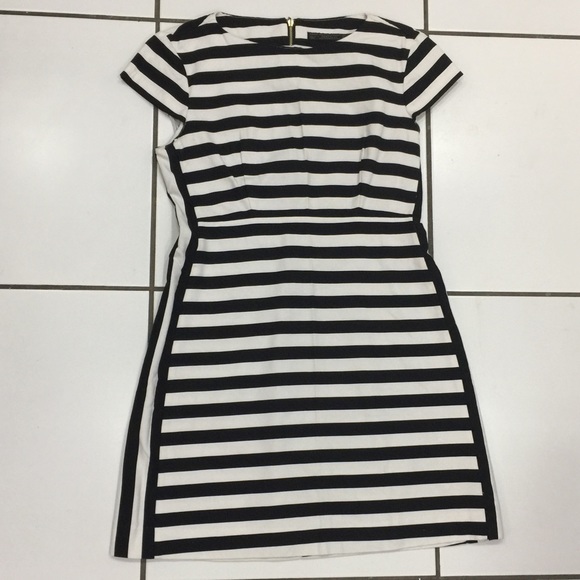 Host Pick✨Zara Trafaluc Black/White Stripe Dress - Picture 2 of 6